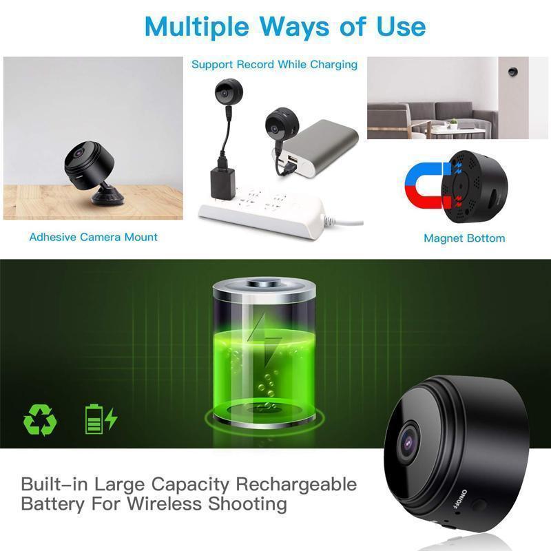 1080p Magnetyczna Mini Kamera WiFi - Kamera Cofania do Przyczepy Kempingowej