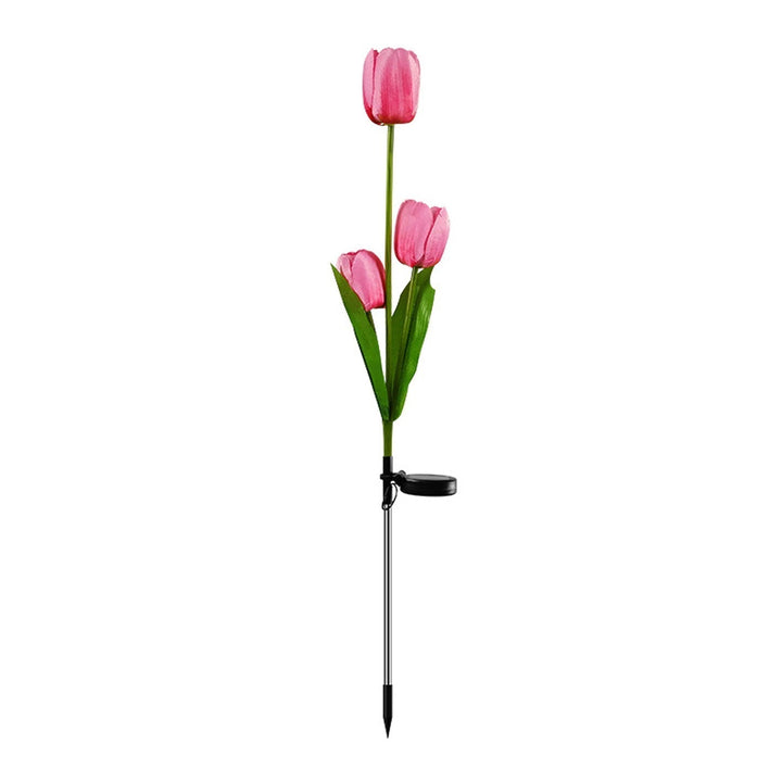 Słoneczna Lampa Tulipanowa do Ogrodu LED Lampa Kwiatowa na Ziemi