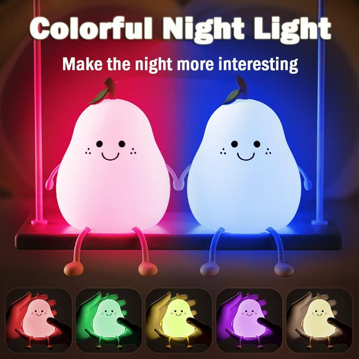Elegancka Lampa Nocna PearGlow z Ładowarką USB i Ciepłym Białym Światłem