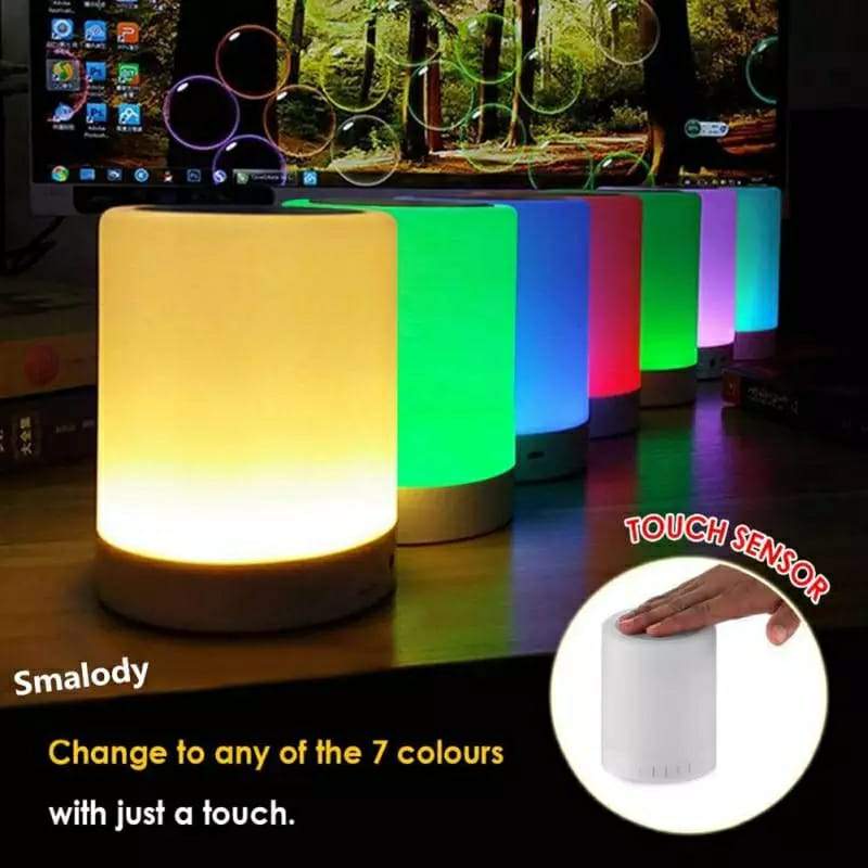 kolorowa lampka nocna LED Bluetooth z dotykowym panelem głośnikowym bezprzewodowym