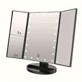 GlowMirror – Składane Lustro LED do Makijażu z Powiększeniem 3x/2x |