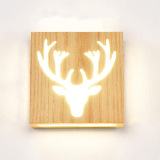Lampa ścienna - WoodGlow - Elegancka LED - Esencja życia wewnątrz i na zewnątrz