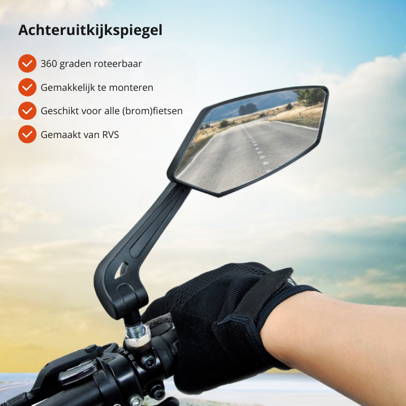 Lusterko wsteczne 360° do roweru z mocowaniem na kierownicę |