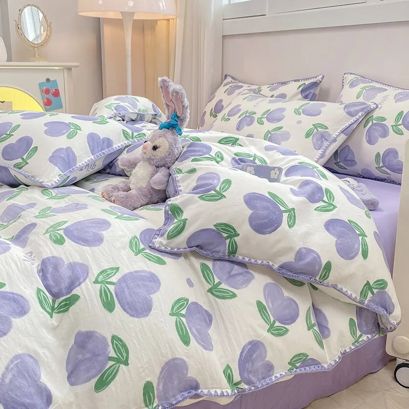 Zestaw pościeli Blossom &amp; Berry Dream 4szt. Pokrowiec na kołdrę w kwiaty