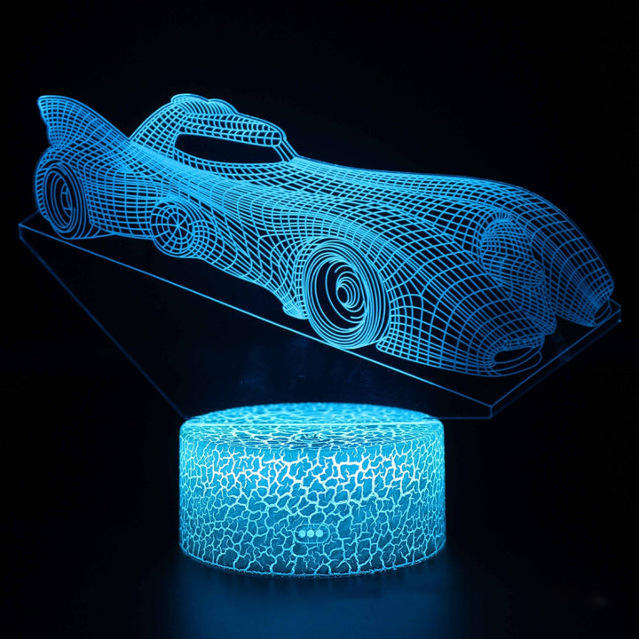 Lampa nocna LED 3D z serii samochodów sportowych, iluzja światła stereo, lampa nocna USB na stolik nocny, lampa modelująca z funkcją przyciemniania