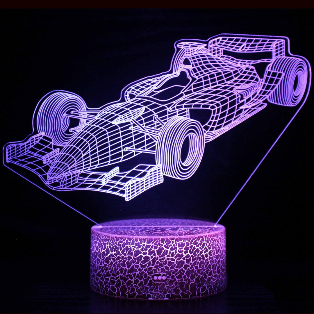 Lampa nocna LED 3D z serii samochodów sportowych, iluzja światła stereo, lampa nocna USB na stolik nocny, lampa modelująca z funkcją przyciemniania