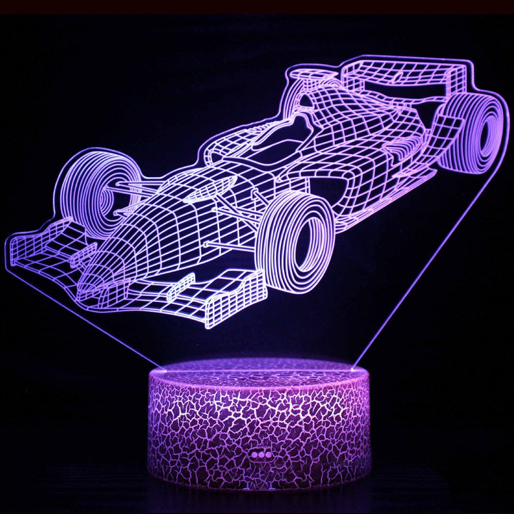 Lampa nocna LED 3D z serii samochodów sportowych, iluzja światła stereo, lampa nocna USB na stolik nocny, lampa modelująca z funkcją przyciemniania