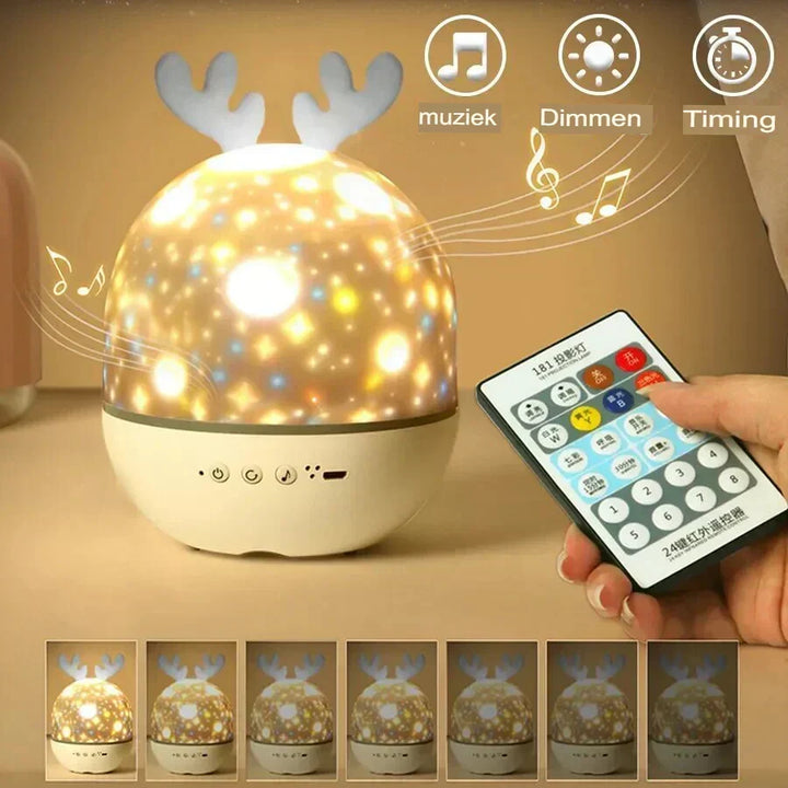Lampka Projektor Gwiaździstego Nieba dla Dzieci - Magiczna Nocna Lampa
