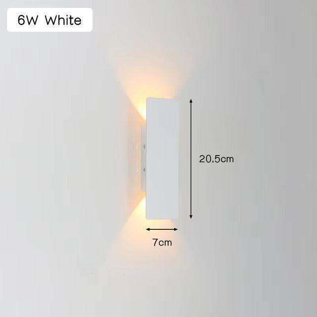 Lampa ścienna LED odporna na warunki atmosferyczne w nowoczesnym stylu, wykonana z aluminium do użytku na zewnątrz