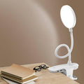 Prosta lampa biurkowa LED z klipsem, ładowana, Ochrona oczu, Nocna lampka