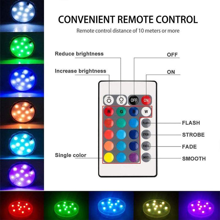 Zdalnie sterowana wodoodporna lampa LED z magnesem