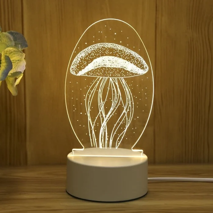 3D Nocna Lampa Usb