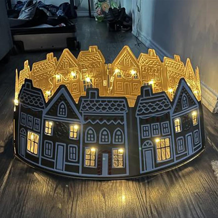 LED Domek z Piernika na Choinkę - Obręcz na Choinkę
