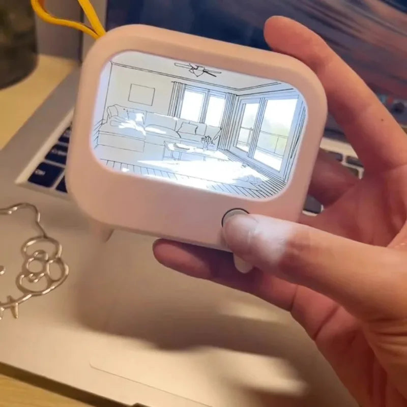 Mini TV Malowanie LED Nocna Lampa