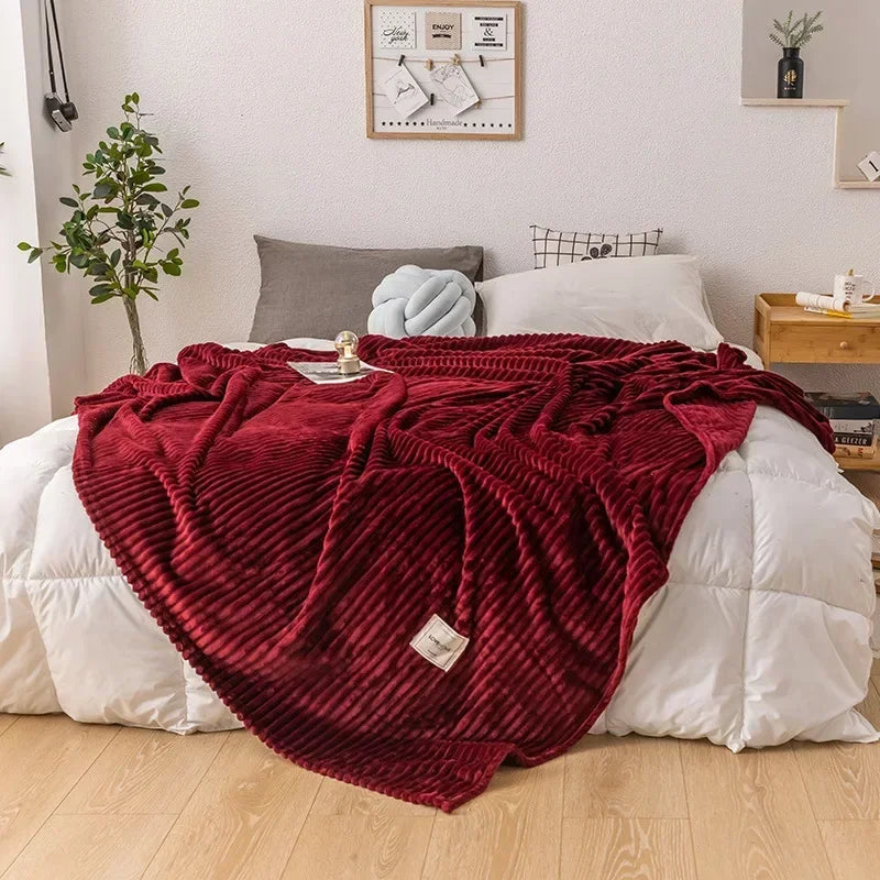 Gruba Flanelowa Koc Jesienny - WarmHaven