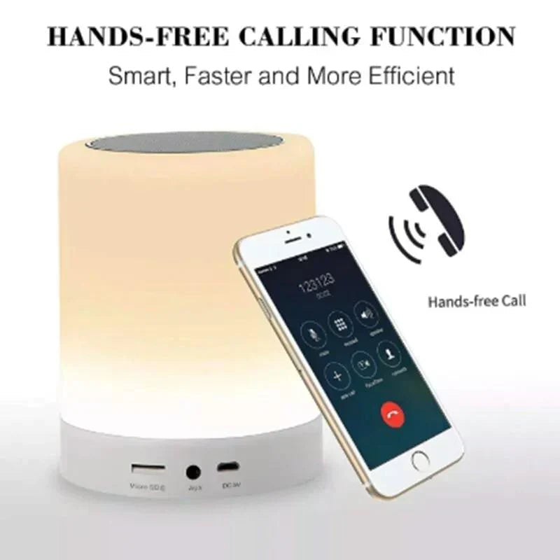 kolorowa lampka nocna LED Bluetooth z dotykowym panelem głośnikowym bezprzewodowym