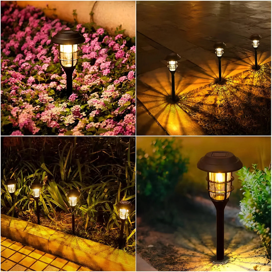 SolarGlow – Zestaw lamp ogrodowych solarnych (6 sztuk)
