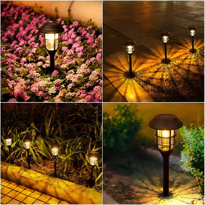 SolarGlow – Zestaw lamp ogrodowych solarnych (6 sztuk)