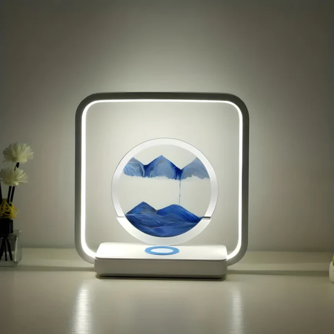 3D LED Lampa Nocna z Piaskowym Strumieniem