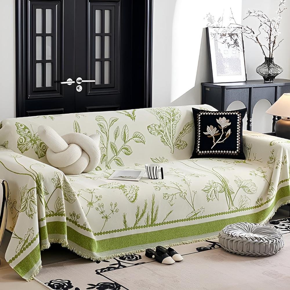 Pokrowiec na Sofę w Stylu Botanicznym