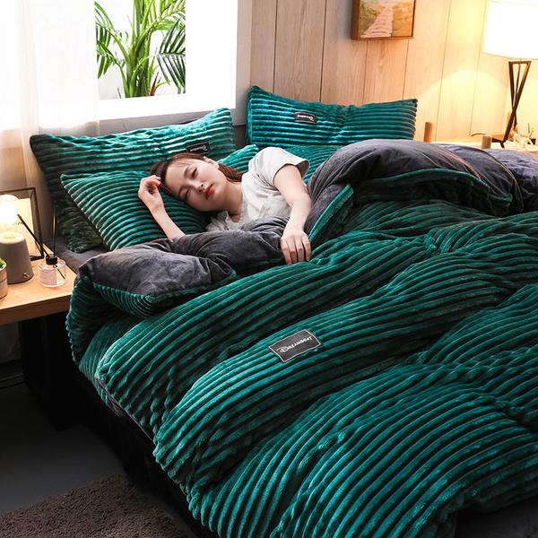 Zestaw pościeli z grubego weluru kordurowego