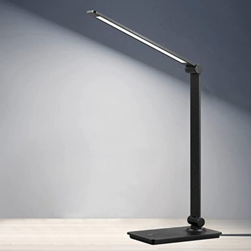 Lampka biurkowa LED, lampka biurkowa z dotykowym sterowaniem z 3 poziomami jasności, ściemniana lampka biurowa z regulowanym ramieniem, składana lampka na biurko do sypialni, stolika nocnego, biura
