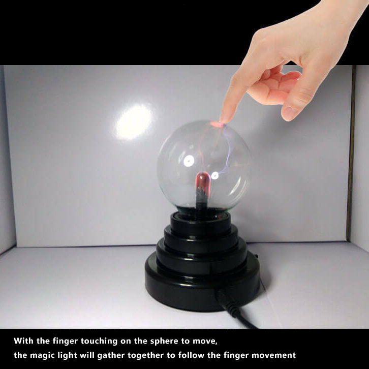 Magiczna elektrostatyczna kula jonowa lampa nocna z efektem błysku