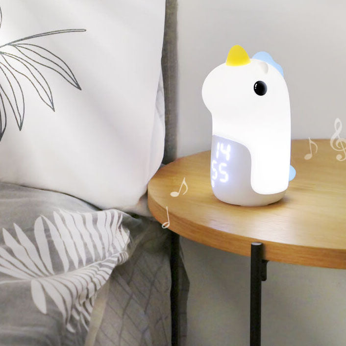 Unilora DreamLight Zegar Budzik | Design jednorożca | Timer i LED Nocna Lampa | Dekoracja do Pokoju Dziecięcego