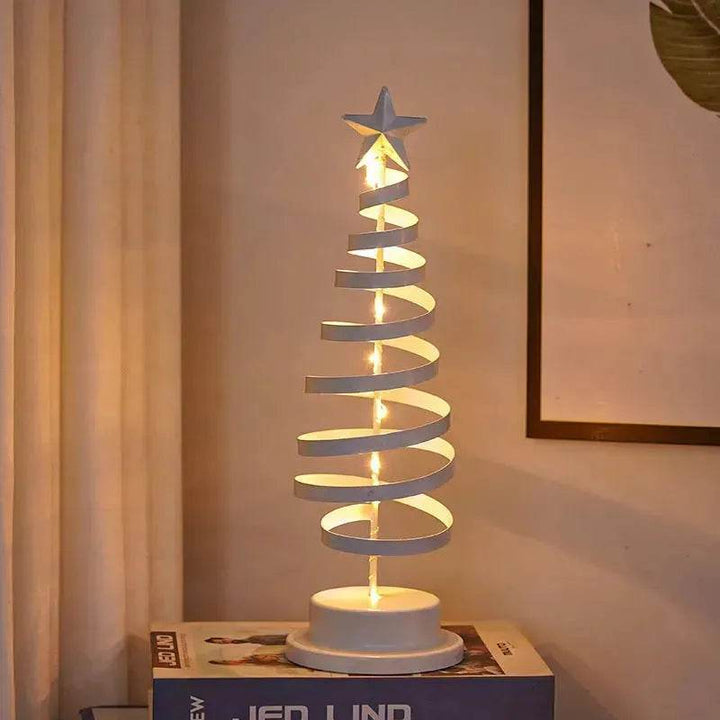 Świąteczna dekoracja choinki z spiralnym światłem LED - nocna lampka