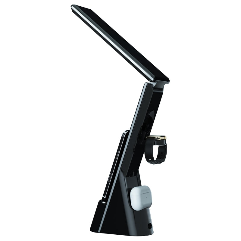 Lampa biurkowa z bezprzewodową ładowarką