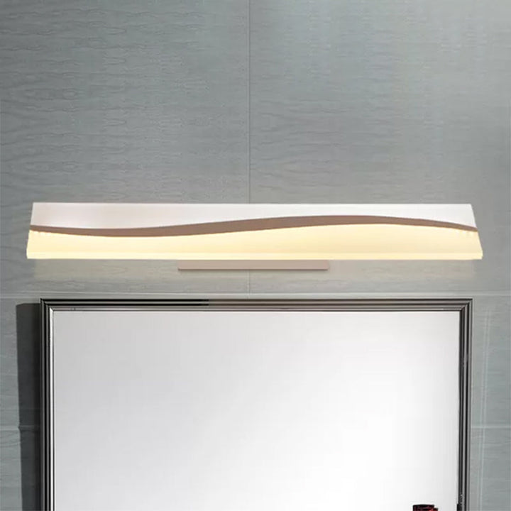 Lampa Lustro Makijażowe Akrylowe Prosta 16"/19.5"/23" Szerokość LED Oświetlenie Łazienkowe nad Lustrem w Ciepłej/Białej, Odporna na Wodę i Mgłę