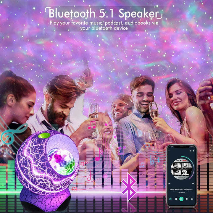 Projektor Gwiazd i Galaktyk 4 w 1 z Głośnikiem Bluetooth