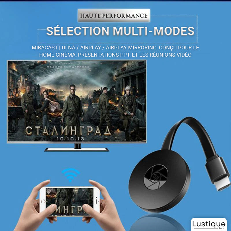 Bezprzewodowy adapter HDMI | MediaLink 1080P WiFi Mirroring dla Android, iOS, Windows i Mac