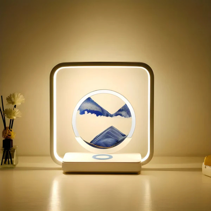 3D LED Lampa Nocna z Piaskowym Strumieniem