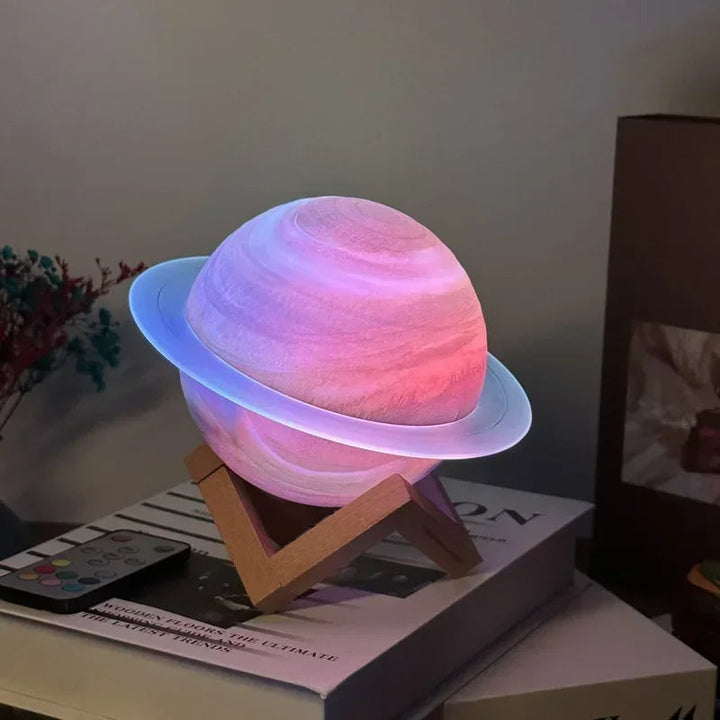 Głośnik Bluetooth Galaxy Saturn z Nocną Lampką
