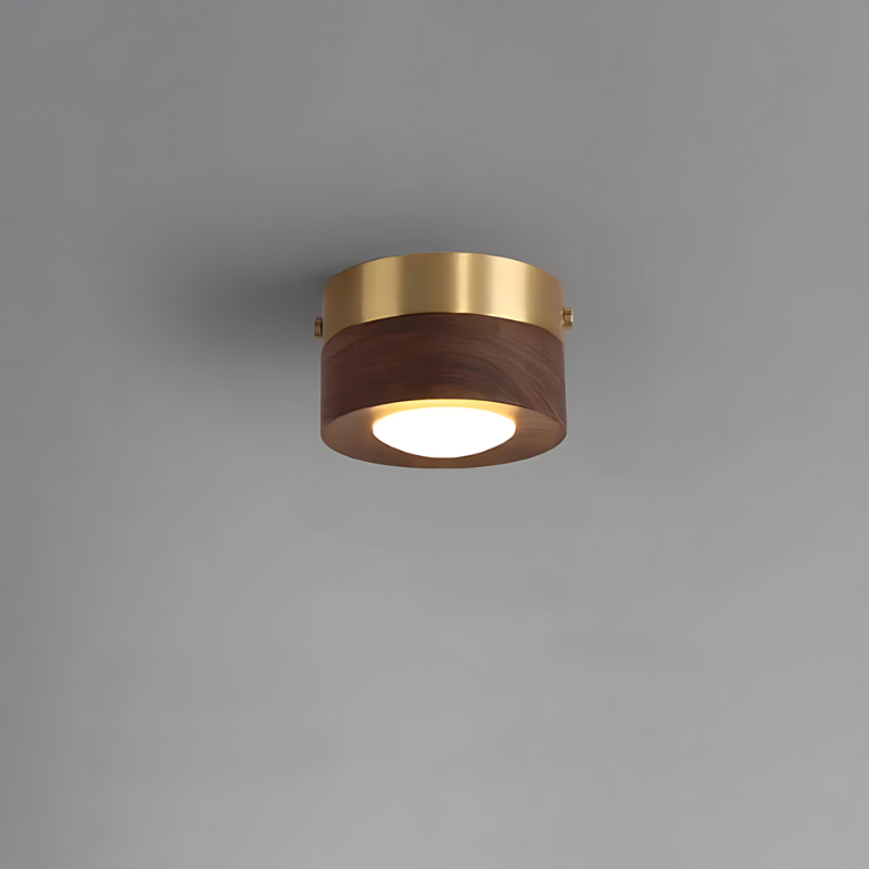Lampa sufitowa z orzecha z reflektorem LED