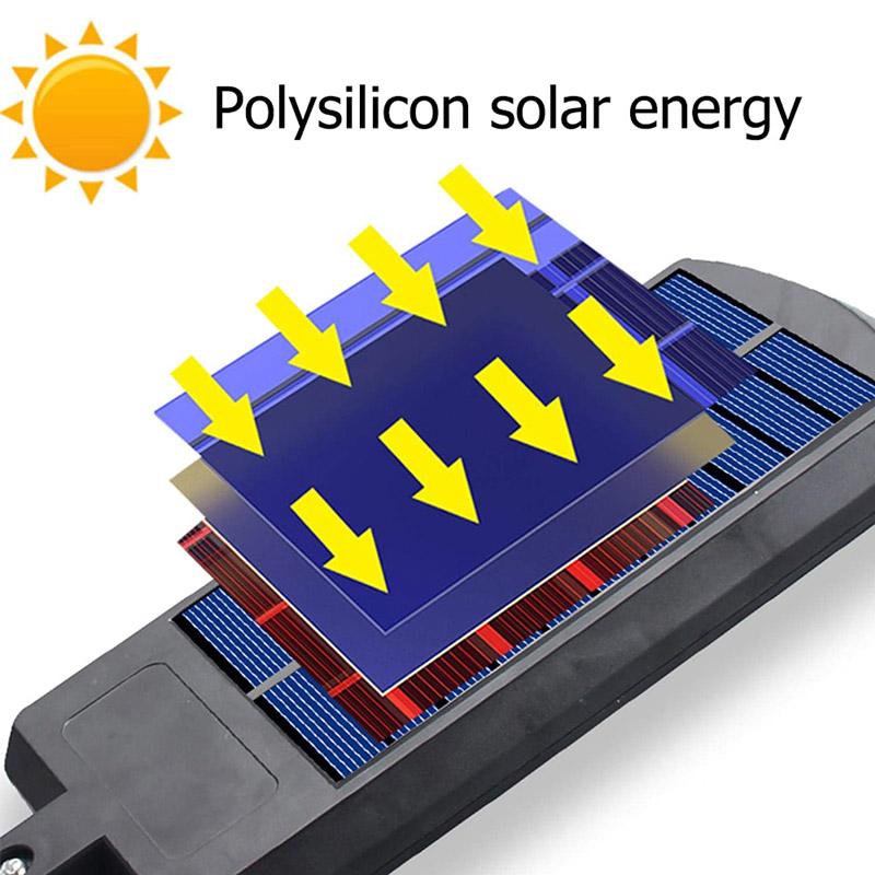 200W Zewnętrzna Lampa LED Solar z Pilotem, Czujnik Ruchu i Zmierzchu
