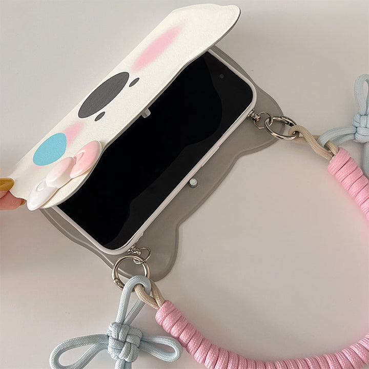 Etui na telefon Flip-Phone w stylu Insta z rysunkiem Westie
