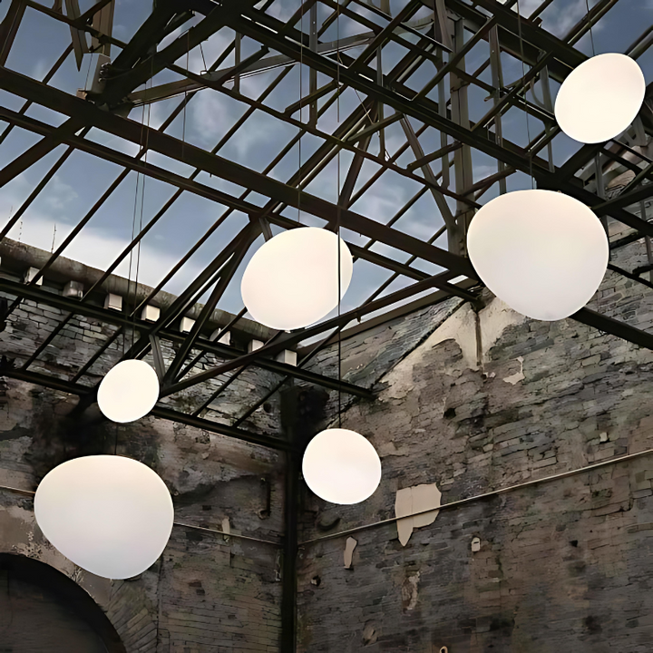 Elegancka Lampa Wisząca z Szklanymi Kamieniami