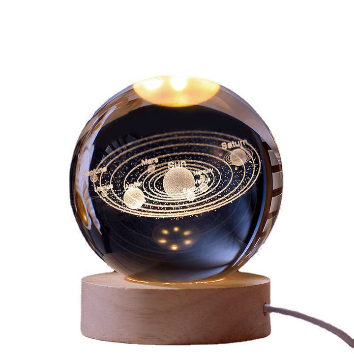 Świecąca Kula Kryształowa Nocna Lampa