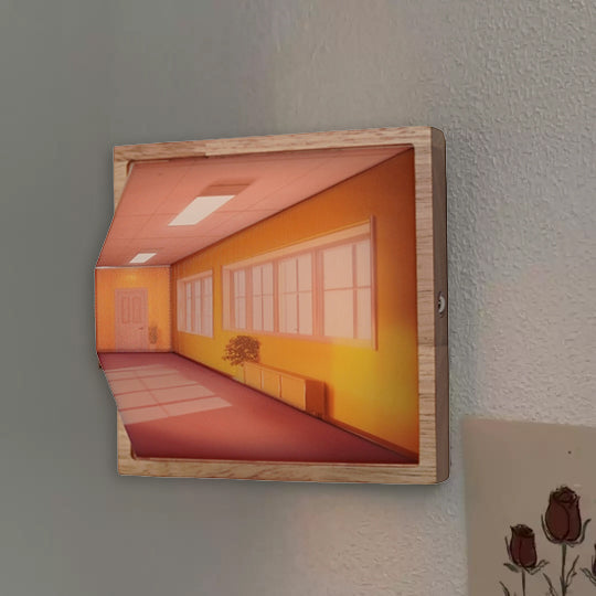 Lampa Ścienna z Iluzją Optyczną 3D Bez Okularów i Nocna Lampa