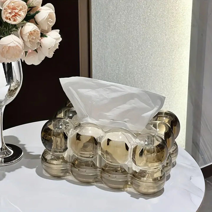 LumiScape Pudełko na Chusteczki – Rzeźbiarski Akrylowy Design dla Nowoczesnej Elegancji