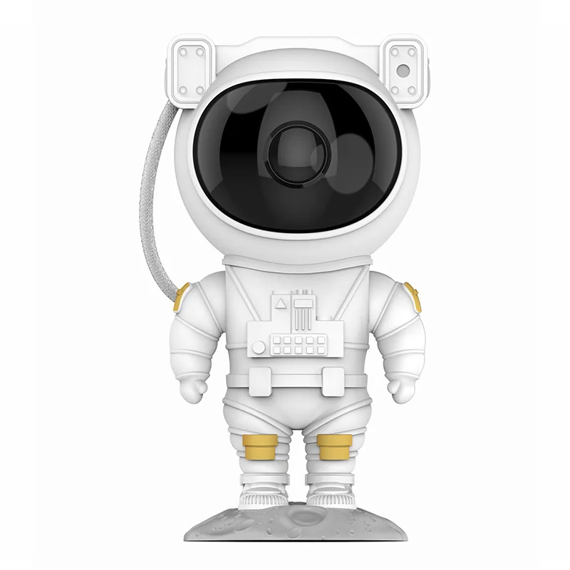 Projektor Nocnej Lampki Astronauty – LED Projektor Gwiezdnego Nieba do Pokoju Dziecięcego, Uspokajająca Nocna Lampka z Projekcją Galaktyki i Kosmosu, Przyciemniana i Regulowana |