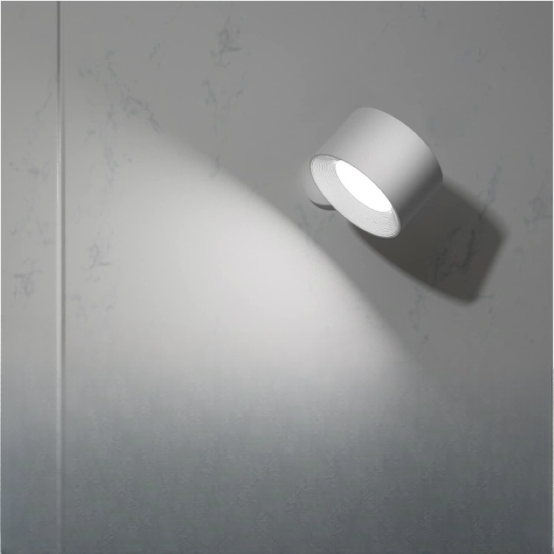 Lampy LED na ścianę, Lampy montowane na ścianie z akumulatorami, 3 temperatury kolorów i 3 poziomy jasności, 360° obrotowa kulka magnetyczna, Bezprzewodowe lampy ścienne do nauki, czytania, na stolik nocny