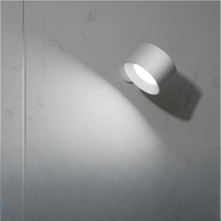 Lampy LED na ścianę, Lampy montowane na ścianie z akumulatorami, 3 temperatury kolorów i 3 poziomy jasności, 360° obrotowa kulka magnetyczna, Bezprzewodowe lampy ścienne do nauki, czytania, na stolik nocny