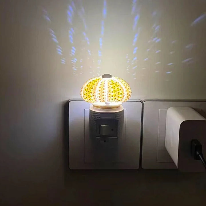 LumiCraft – Unikalna lampa stołowa DIY z naturalną muszlą jeżowca dla przytulnego wystroju
