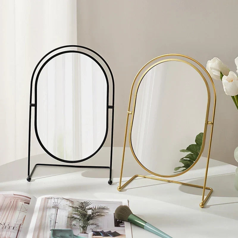 Duże Minimalistyczne Lustro do Makijażu na Biurko