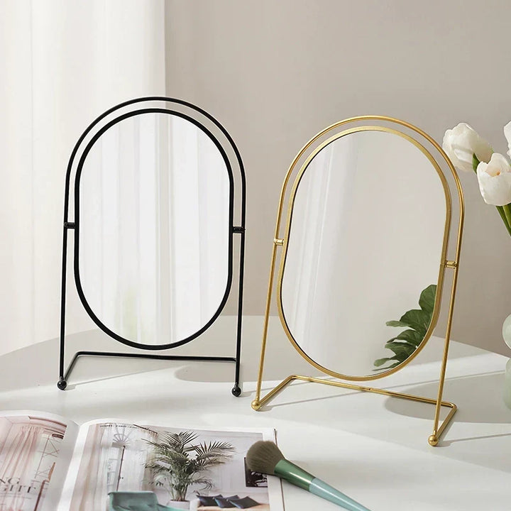 Duże Minimalistyczne Lustro do Makijażu na Biurko