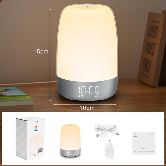 Lampka do budzenia LightStart – Symulacja wschodu słońca i ściemnialna lampka nocna |