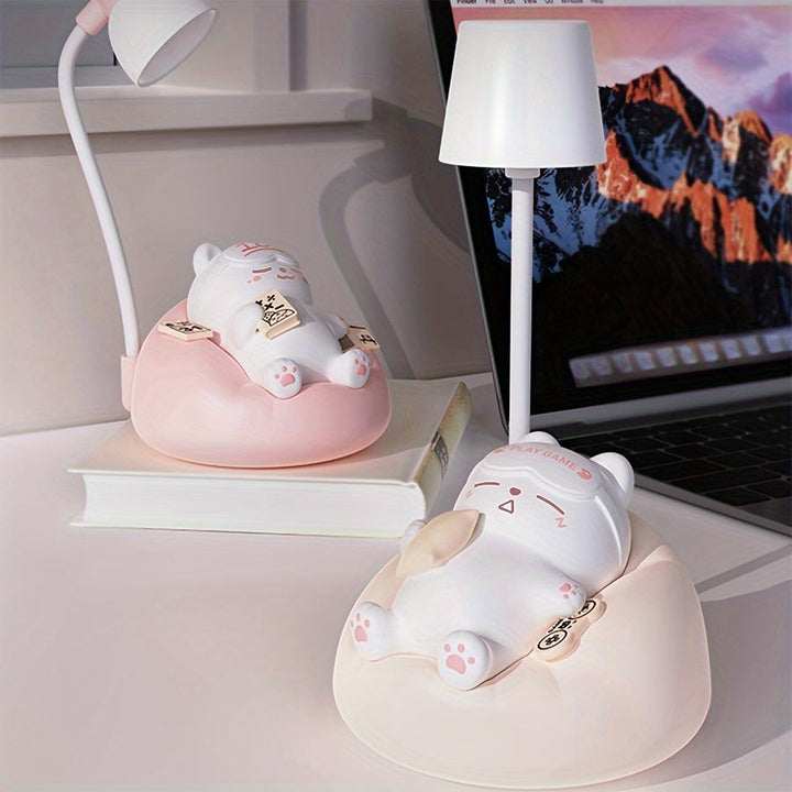 LumiKat Lampa - Urocza LED Lampa Nocna w Kształcie Kota